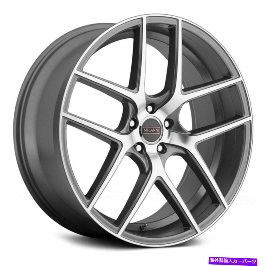 ホイール　４本セット Milanni 9052 Tycoonホイール20x10.5（42、5x114.3、73.1）4のグラファイトリムセット Milanni 9052 TYCOON Wheels 20x10.5 (42, 5x114.3, 73.1) Graphite Rims Set of 4【並行輸入品】