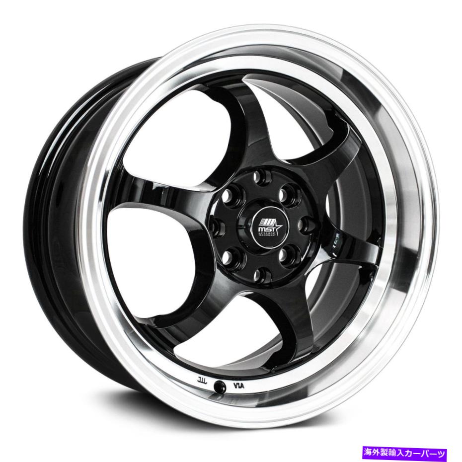 ホイール　４本セット MST MT39ホイール16x7（30、4x100、73.1）4のブラックリムセット MST MT39 Wheels 16x7 (30, 4x100, 73.1) Black Rims Set of 4【並行輸入品】