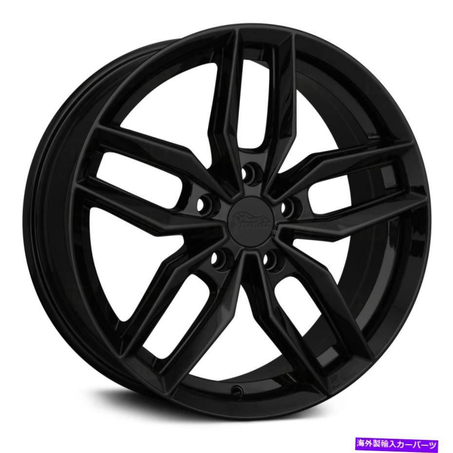 ホイール 4本セット Primax 776ホイール17x7(40、5x114.3、73.1)4のブラックリムセット Primax 776 Wheels 17x7 (40, 5x114.3, 73.1) Black Rims Set of 4【並行輸入品】