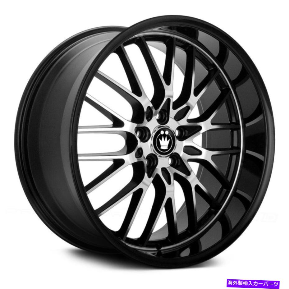 ホイール　４本セット Konig Lace Wheels 18x8（35、5x100、73.1）4のブラックリムセット Konig LACE Wheels 18x8 (35, 5x100, 73.1) Black Rims Set of 4【並行輸入品】