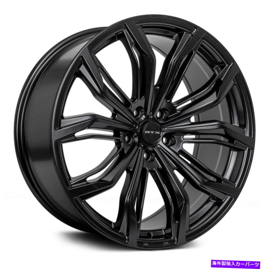 ホイール　４本セット RTXブラックウィドウホイール17x7.5（35、5x120.65、72.6）4のブラックリムセット RTX BLACK WIDOW Wheels 17x7.5 (35, 5x120.65, 72.6) Black Rims Set of 4【並行輸入品】