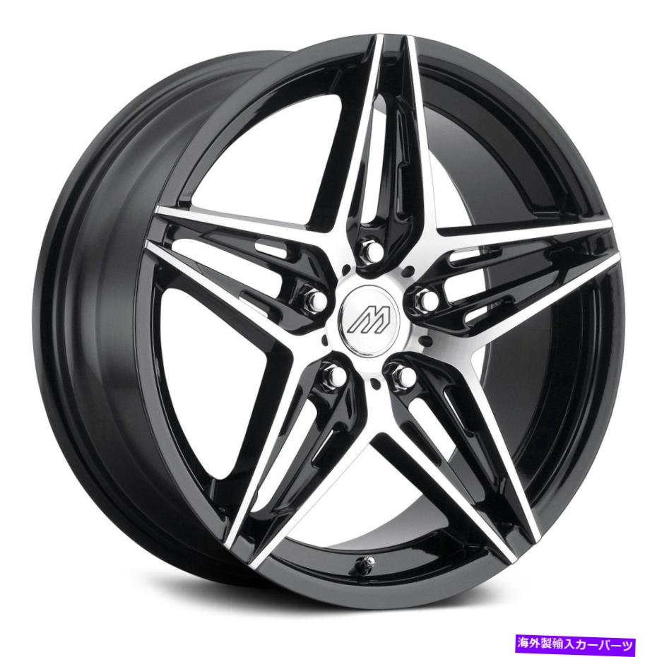 ホイール　４本セット マッハパフォーマンスMP56ホイール17x7.5（40、5x120.65、72.56）4のブラックリムセット MACH Performance MP56 Wheels 17x7.5 (40, 5x120.65, 72.56) Black Rims Set of 4【並行輸入品】