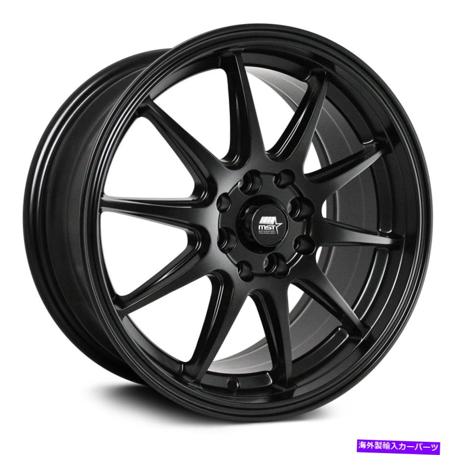 ホイール　４本セット MST MT41ホイール16x7（38、4x114.3、73.1）4のブラックリムセット MST MT41 Wheels 16x7 (38, 4x114.3, 73.1) Black Rims Set of 4【並行輸入品】