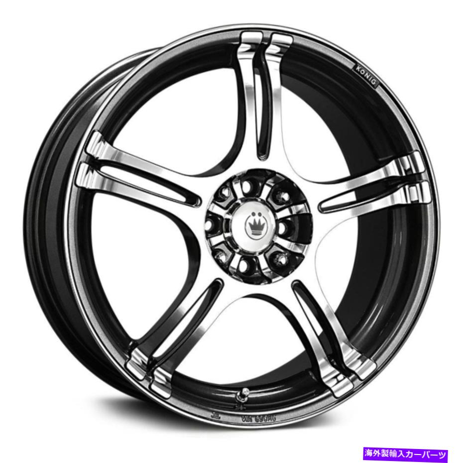 ホイール　４本セット konigインシデントホイール16x7（40、4x114.3、73.1）4のグラファイトリムセット Konig INCIDENT Wheels 16x7 (40, 4x114.3, 73.1) Graphite Rims Set of 4【並行輸入品】｜Us Custom Parts Shop USDM 257,846円