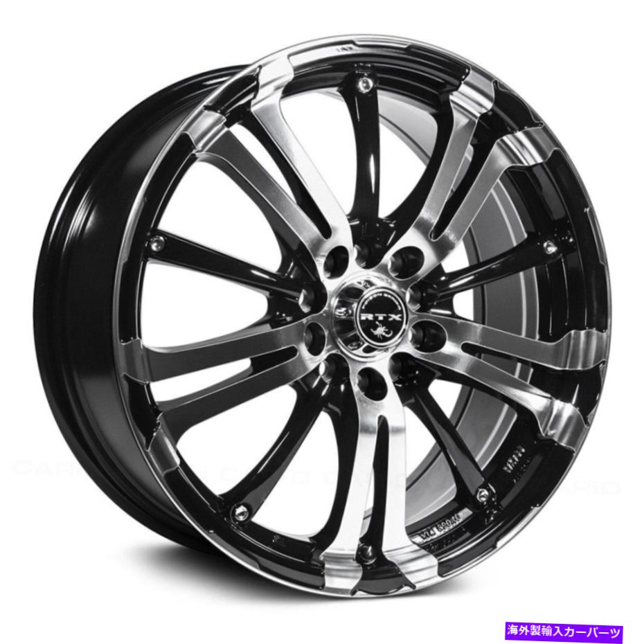 ホイール　４本セット RTXヒ素ホイール16x7（40、5x114.3、73.1）4のブラックリムセット RTX ARSENIC Wheels 16x7 (40, 5x114.3, 73.1) Black Rims Set of 4【並行輸入品】