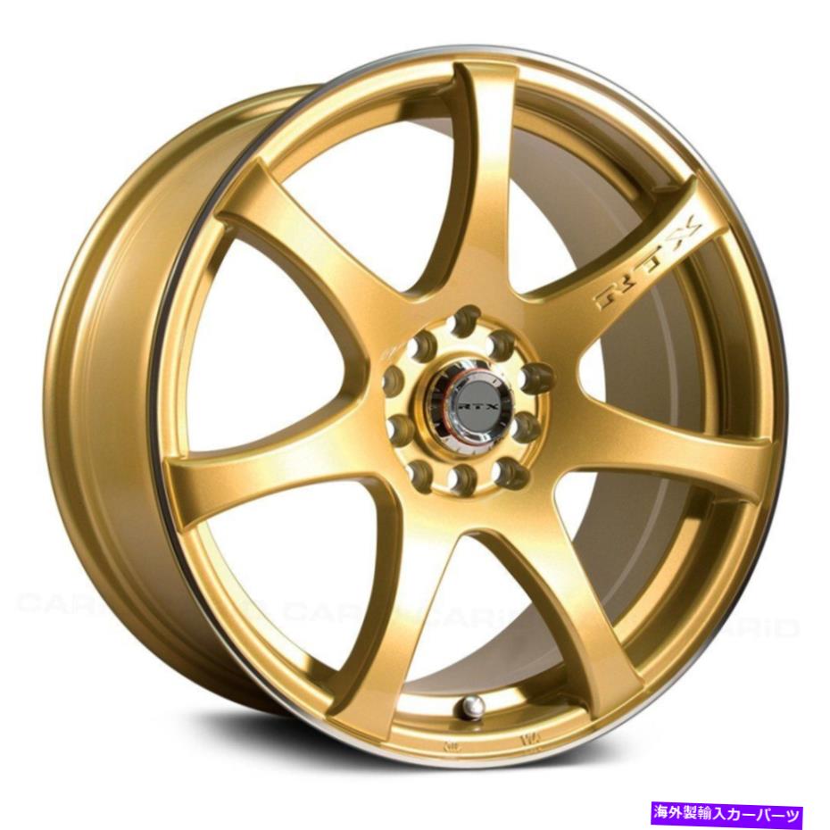 ホイール　４本セット RTXインクホイール17x7.5（42、5x114.3、73.1）4のゴールドリムセット RTX INK Wheels 17x7.5 (42, 5x114.3, 73.1) Gold Rims Set of 4【並行輸入品】