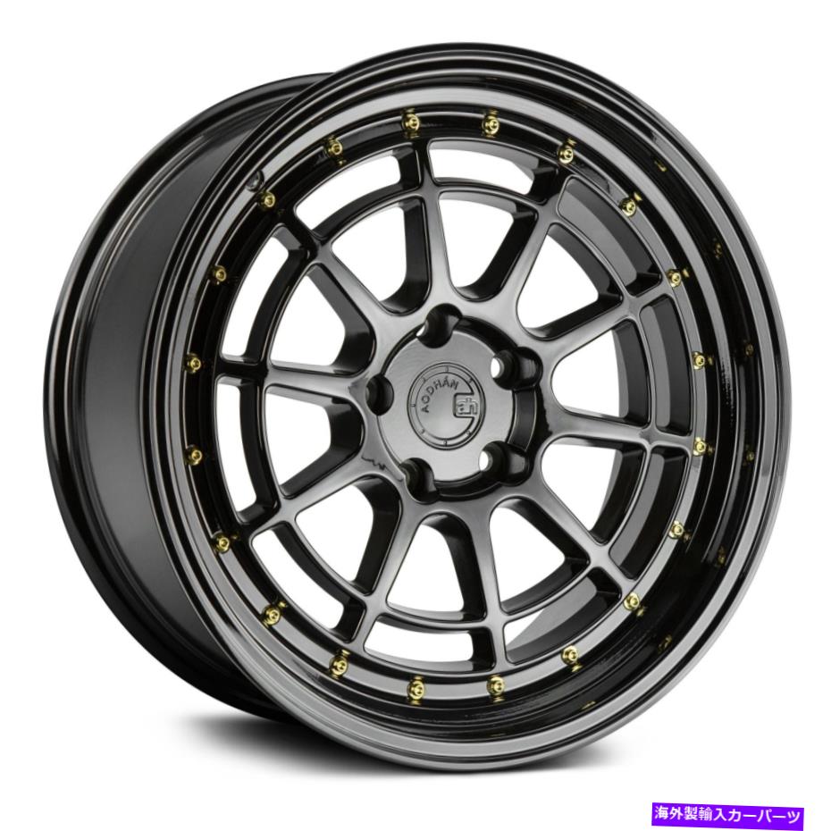 ホイール　４本セット Aodhan AH04ホイール18x9.5（30、5x114.3、73.1）4のブラックリムセット Aodhan AH04 Wheels 18x9.5 (30, 5x114.3, 73.1) Black Rims Set of 4【並行輸入品】