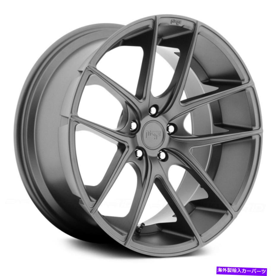 ホイール　４本セット ニッチM129タルガホイール17x8（40、5x114.3、72.56）4のガンメタルリムセット Niche M129 TARGA Wheels 17x8 (40, 5x114.3, 72.56) Gunmetal Rims Set of 4【並行輸入品】