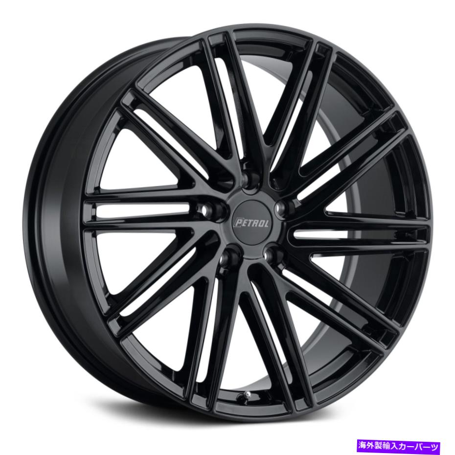 ホイール　４本セット ガソリンP1Cホイール18x8（40、5x114.3、76.1）4のブラックリムセット Petrol P1C Wheels 18x8 (40, 5x114.3, 76.1) Black Rims Set of 4【並行輸入品】