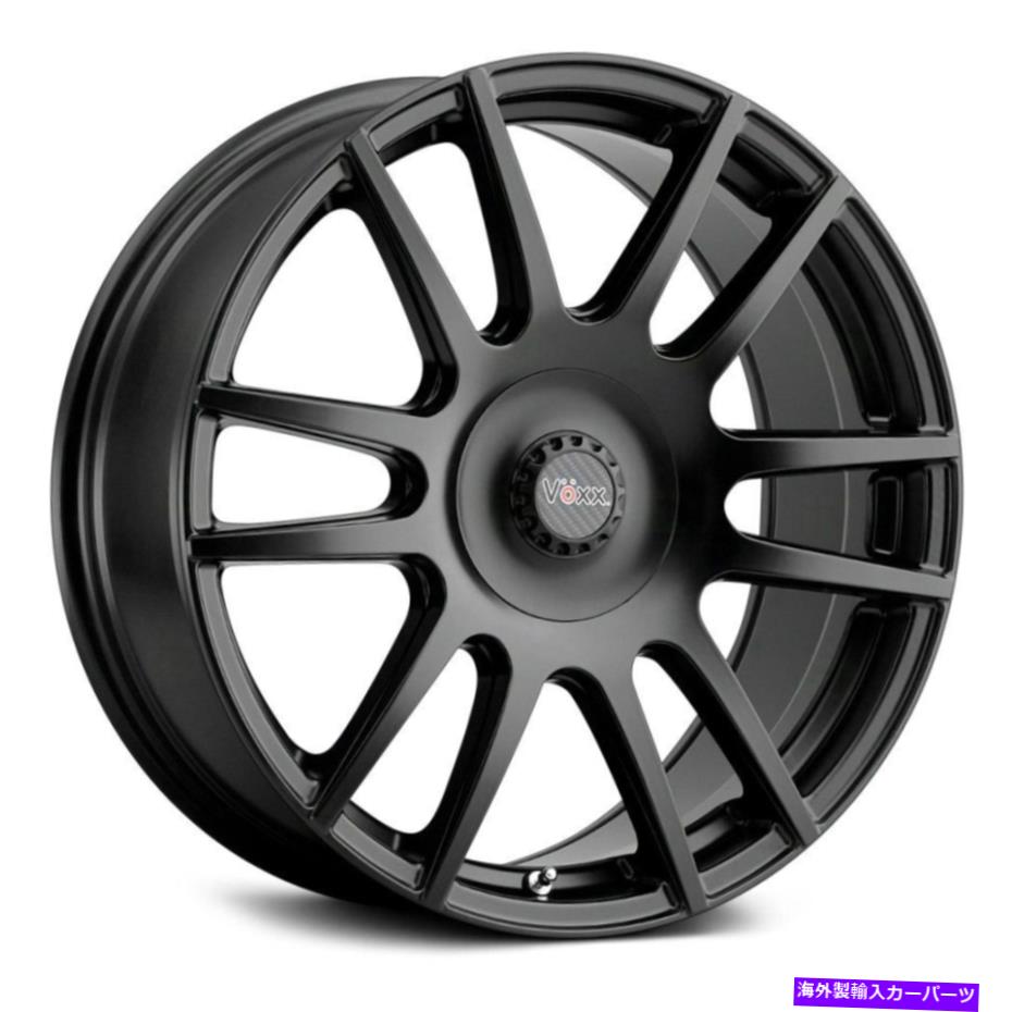 ホイール　４本セット Voxx Pisa Wheels 18x8.5（40、5x120.65、74.1）4のブラックリムセット Voxx PISA Wheels 18x8.5 (40, 5x120.65, 74.1) Black Rims Set of 4【並行輸入品】
