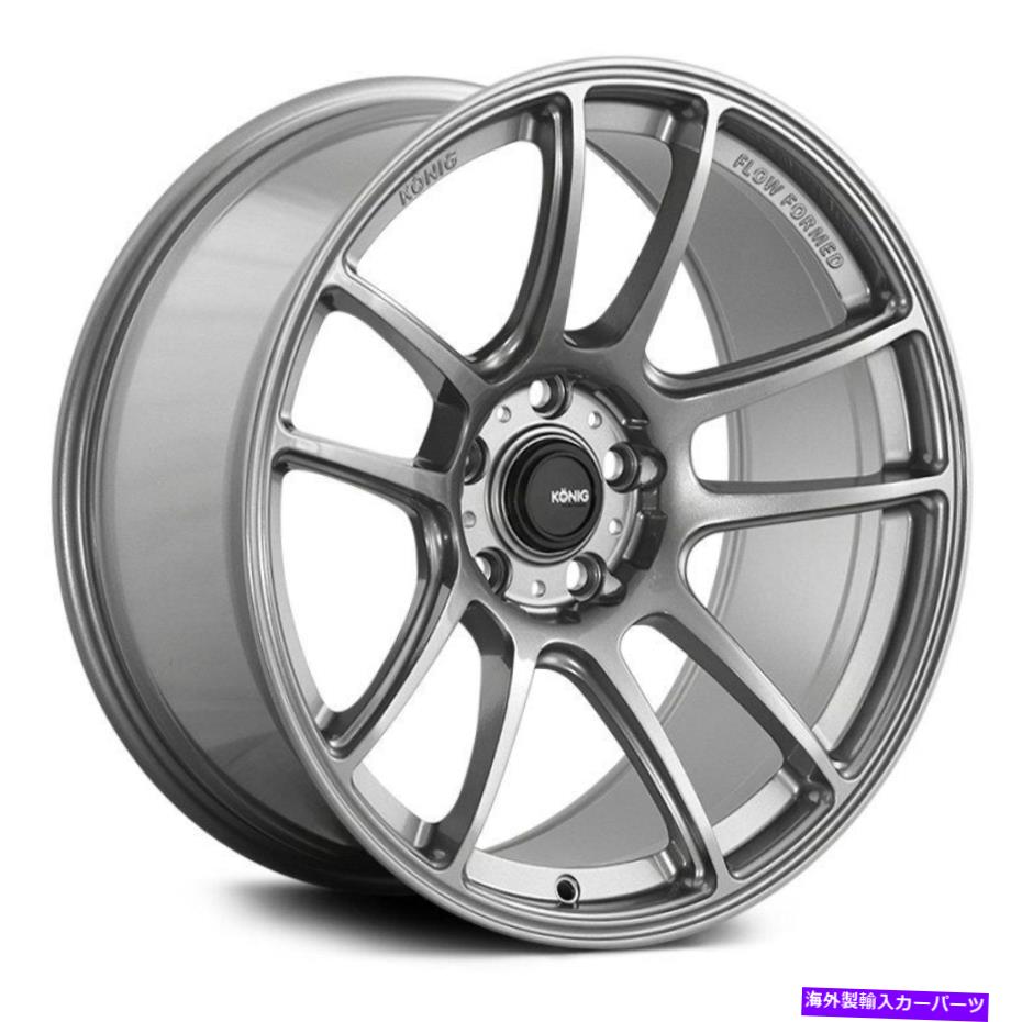 ホイール　４本セット Konig Heliogram Wheels 16x8（40、4x108、73.1）チタンリムセット4 Konig HELIOGRAM Wheels 16x8 (40, 4x108, 73.1) Titanium Rims Set of 4【並行輸入品】