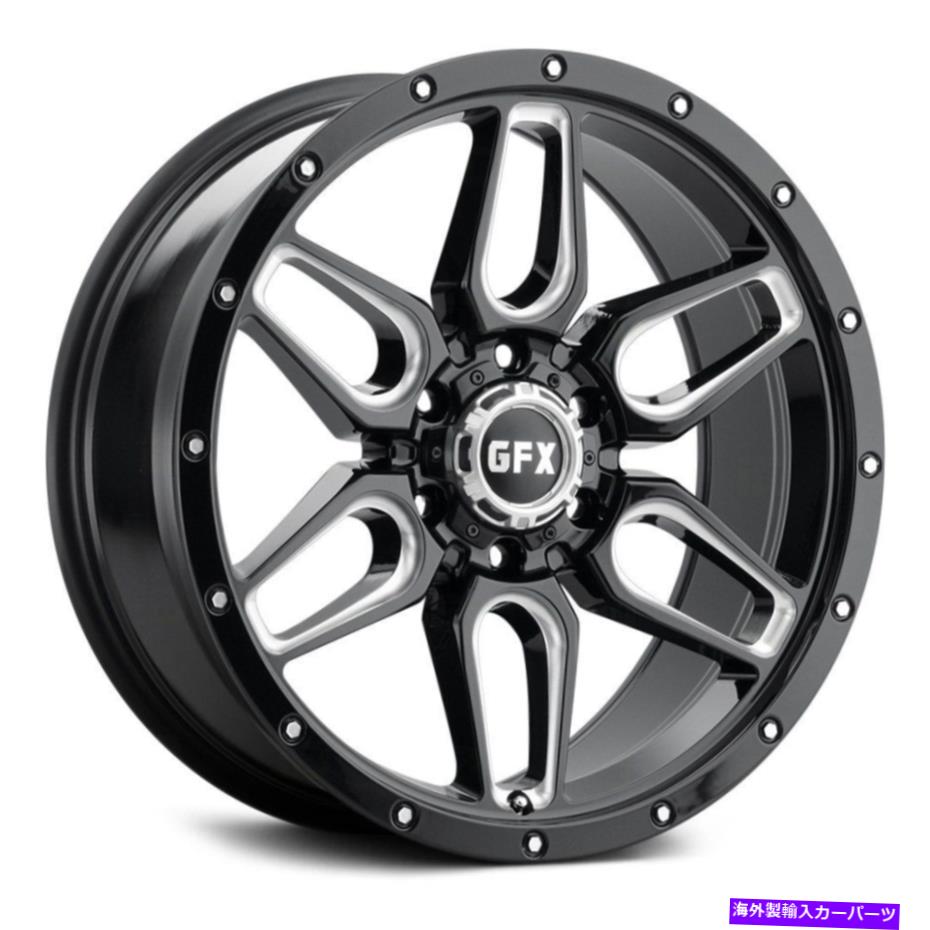 ホイール　４本セット G-FX TR18ホイール17x8.5（18、6x139.7、106.2）4のブラックリムセット G-FX TR18 Wheels 17x8.5 (18, 6x139.7, 106.2) Black Rims Set of 4【並行輸入品】