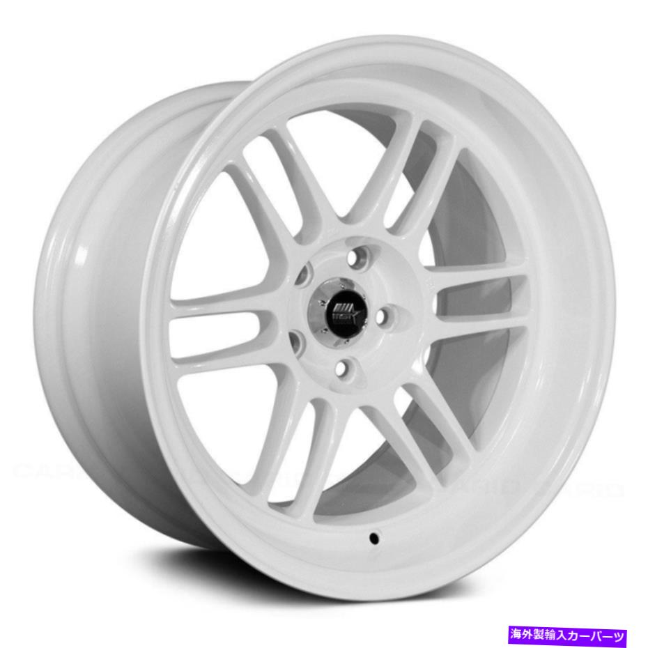 ホイール　４本セット MSTスズカホイール18x9.5（12、5x114.3、73.1）4の白いリムセット MST SUZUKA Wheels 18x9.5 (12, 5x114.3, 73.1) White Rims Set of 4【並行輸入品】