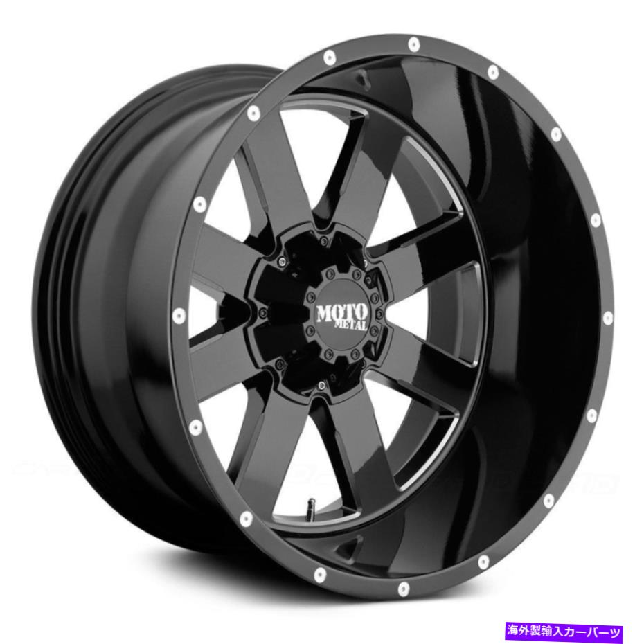 ホイール　４本セット Moto Metal Mo962ホイール17x10（-24、6x139.7、106.1）4のブラックリムセット Moto Metal MO962 Wheels 17x10 (-24, 6x139.7, 106.1) Black Rims Set of 4【並行輸入品】