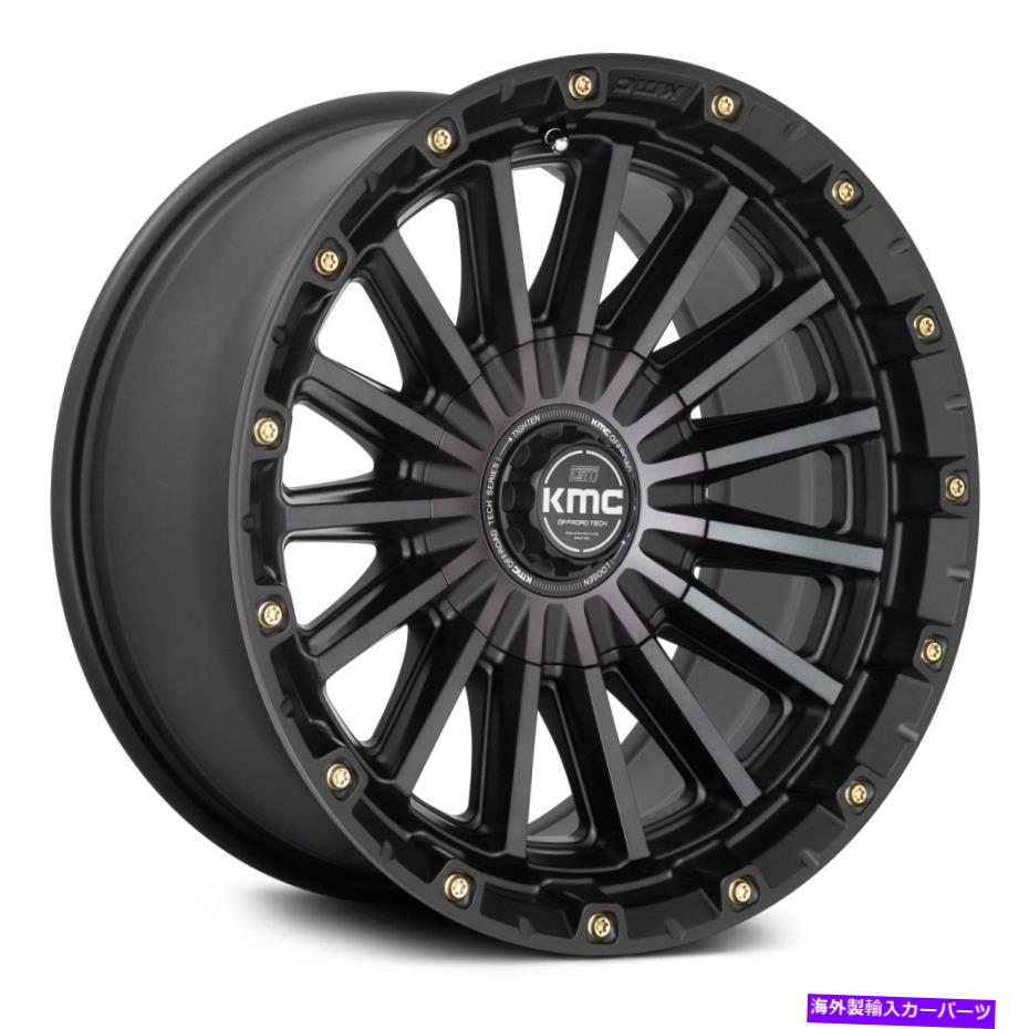 ホイール　４本セット KMC KM102信号ホイール17x9（-12、5x139.7、78.1）4のブラックリムセット KMC KM102 SIGNAL Wheels 17x9 (-12, 5x139.7, 78.1) Black Rims Set of 4【並行輸入品】