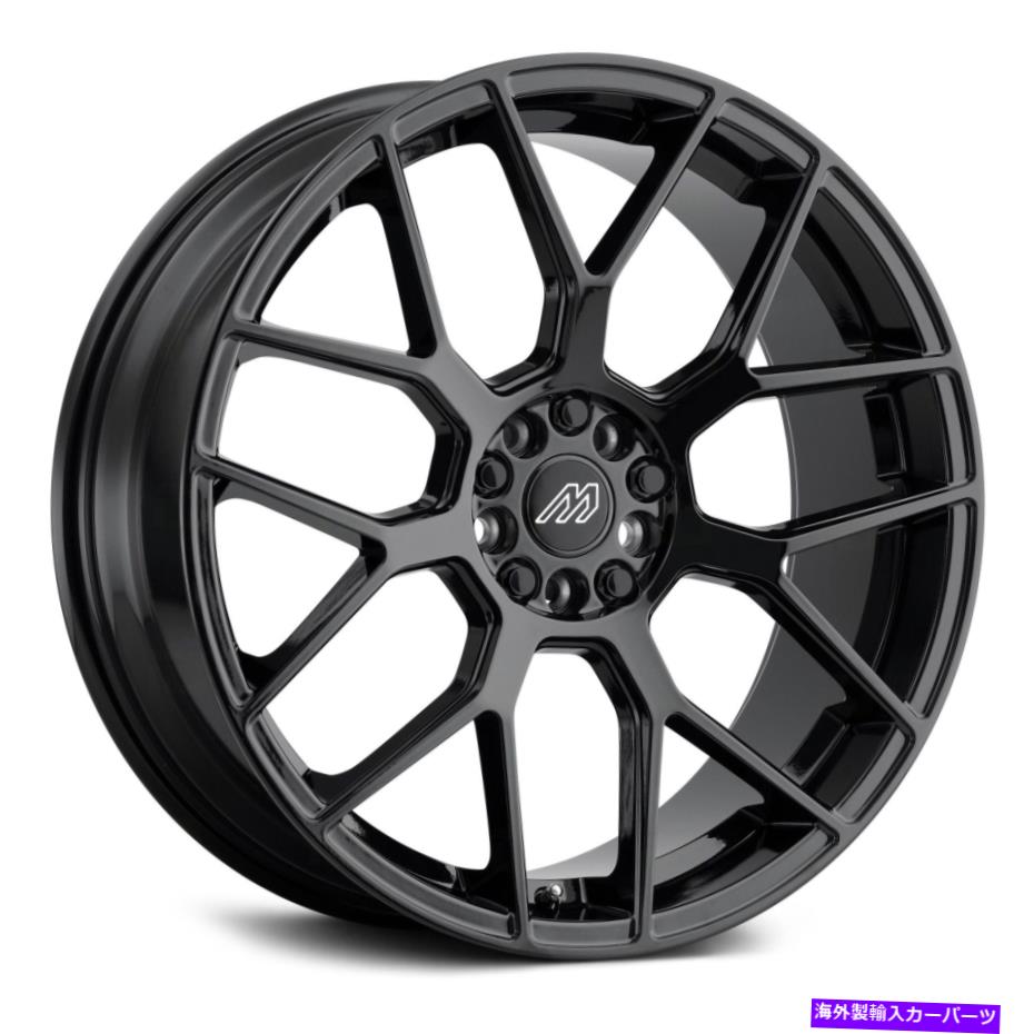 ホイール　４本セット マッハパフォーマンスMP74ホイール20x8.5（40、5x114.3、72.56）4のブラックリムセット MACH Performance MP74 Wheels 20x8.5 (40, 5x114.3, 72.56) Black Rims Set of 4【並行輸入品】