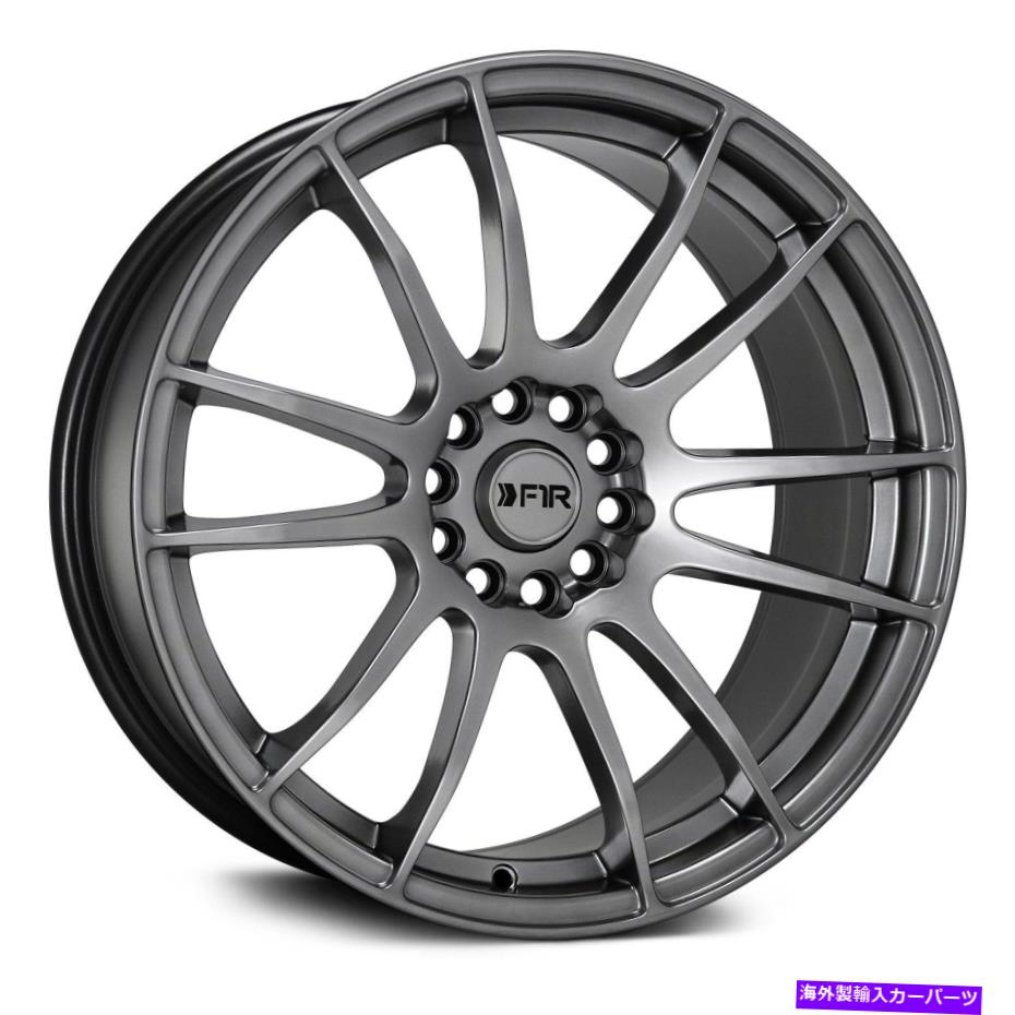ホイール　４本セット F1R F107ホイール17x8（35、5x100、73.1）4のブラックリムセット F1R F107 Wheels 17x8 (35, 5x100, 73.1) Black Rims Set of 4【並行輸入品】