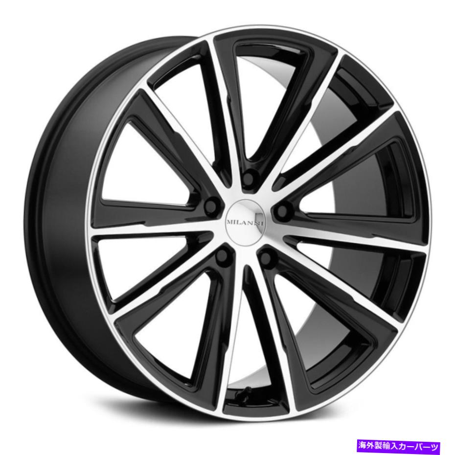 ホイール 4本セット Milanni 471 Splinter Wheels 22x9(15、5x120.65、74.1)4のブラックリムセット Milanni 471 SPLINTER Wheels 22x9 (15, 5x120.65, 74.1) Black Rims Set of 4【並行輸入品】|Us Custom Parts Shop USDM
