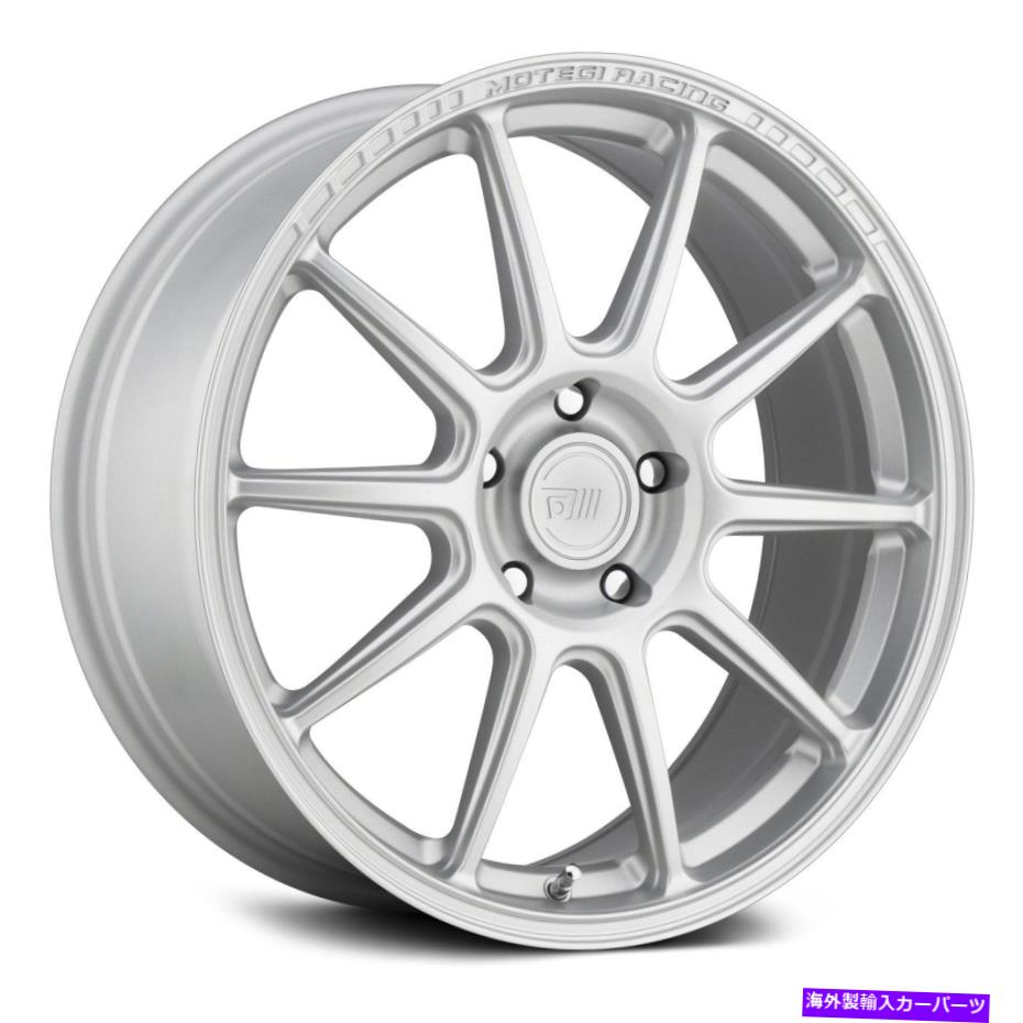 ホイール　４本セット Motegi Racing MR140ホイール18x8.5（35、5x112、66.56）4のシルバーリムセット Motegi Racing MR140 Wheels 18x8.5 (35, 5x112, 66.56) Silver Rims Set of 4【並行輸入品】