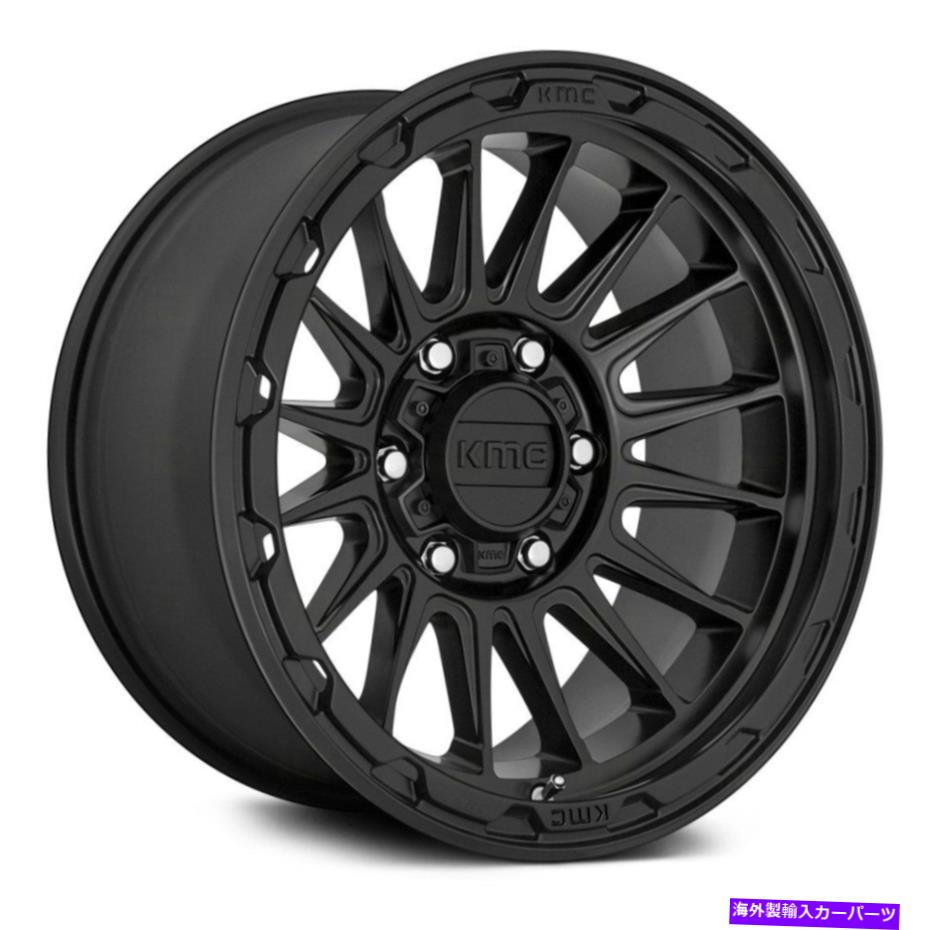 ホイール　４本セット KMC KM542インパクトホイール17x9（18、5x127、71.5）4のブラックリムセット KMC KM542 IMPACT Wheels 17x9 (18, 5x127, 71.5) Black Rims Set of 4【並行輸入品】