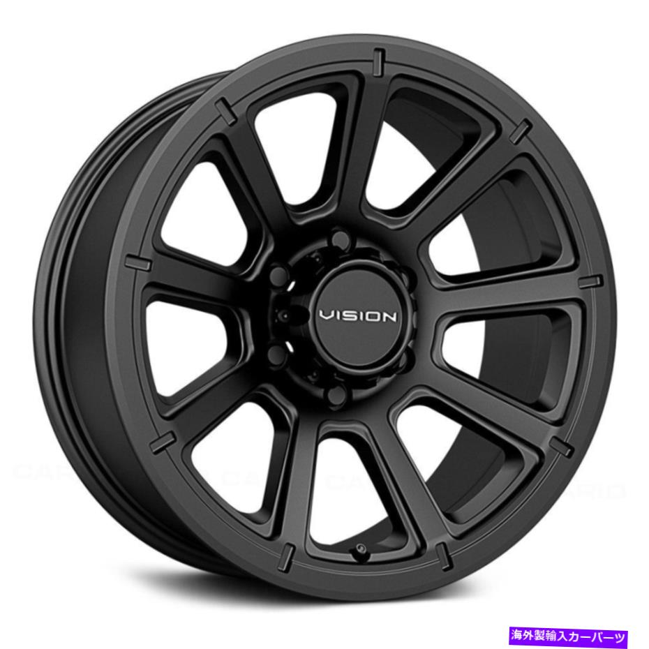 ホイール 4本セット ビジョン353タービンホイール17x8.5(-6、5x127、78.1)4のブラックリムセット Vision 353 TURBINE Wheels 17x8.5 (-6, 5x127, 78.1) Black Rims Set of 4【並行輸入品】|Us Custom Parts Shop USDM