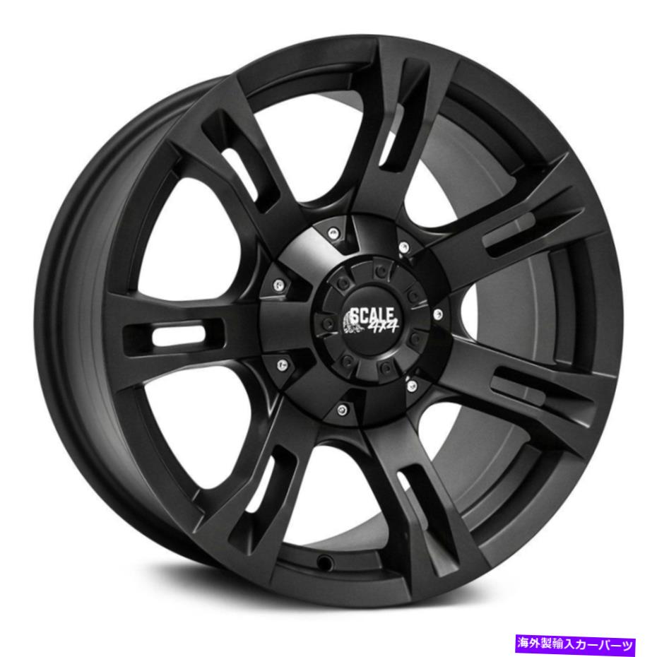 ホイール 4本セット スケール4x4バックショットホイール17x9(-6、5x114.3、83.06)4のブラックリムセット Scale 4x4 Buckshot Wheels 17x9 (-6, 5x114.3, 83.06) Black Rims Set of 4【並行輸入品】|Us Custom Parts Shop USDM