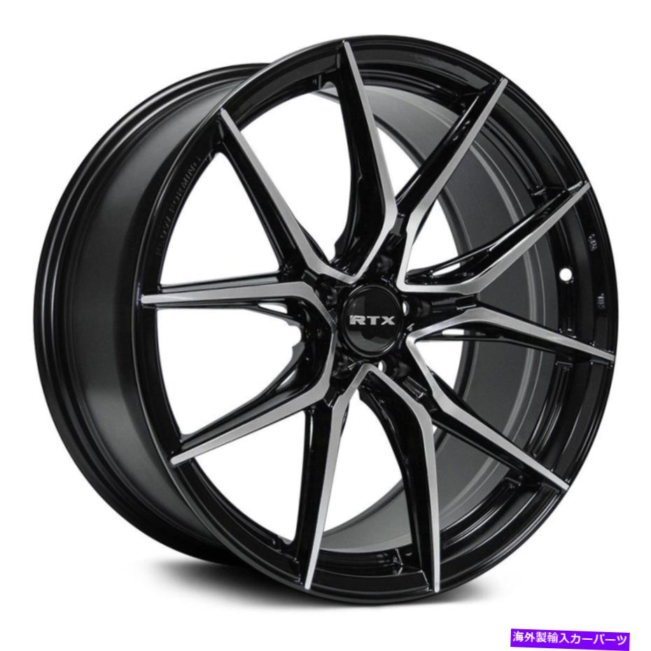 ホイール　４本セット RTXスリックホイール17x7.5（42、5x114.3、73.1）4のブラックリムセット RTX SLICK Wheels 17x7.5 (42, 5x114.3, 73.1) Black Rims Set of 4【並行輸入品】｜Us Custom Parts Shop USDM