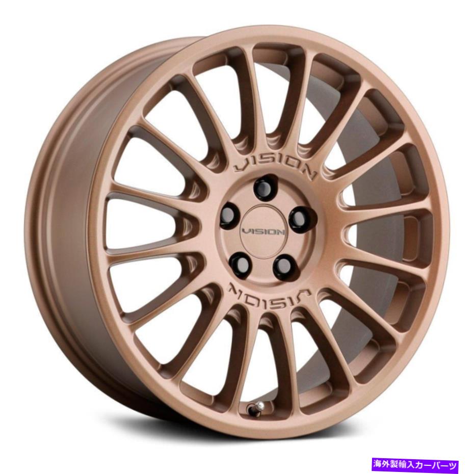 ホイール　４本セット ビジョン477モナコホイール18x8（38、5x114.3、73.1）4のブロンズリムセット Vision 477 MONACO Wheels 18x8 (38, 5x114.3, 73.1) Bronze Rims Set of 4【並行輸入品】