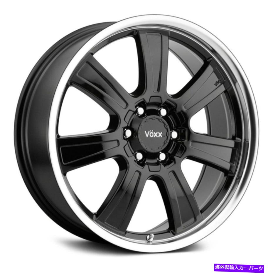 ホイール　４本セット Voxxトリノホイール17x8.5（39、6x139.7、106.2）4のブラックリムセット Voxx TURIN Wheels 17x8.5 (39, 6x139.7, 106.2) Black Rims Set of 4【並行輸入品】