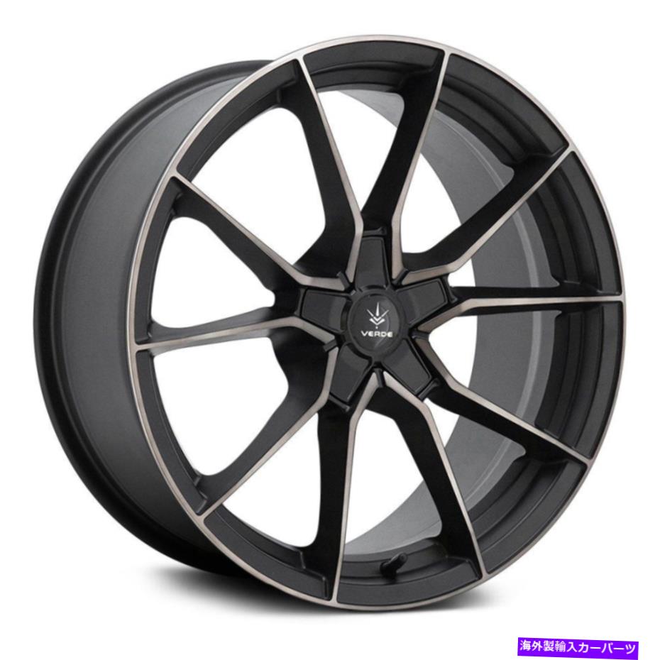 ホイール　４本セット Verde V18 Verve Wheels 18x8.5（38、5x114.3、74.1）4のブラックリムセット Verde V18 VERVE Wheels 18x8.5 (38, 5x114.3, 74.1) Black Rims Set of 4【並行輸入品】