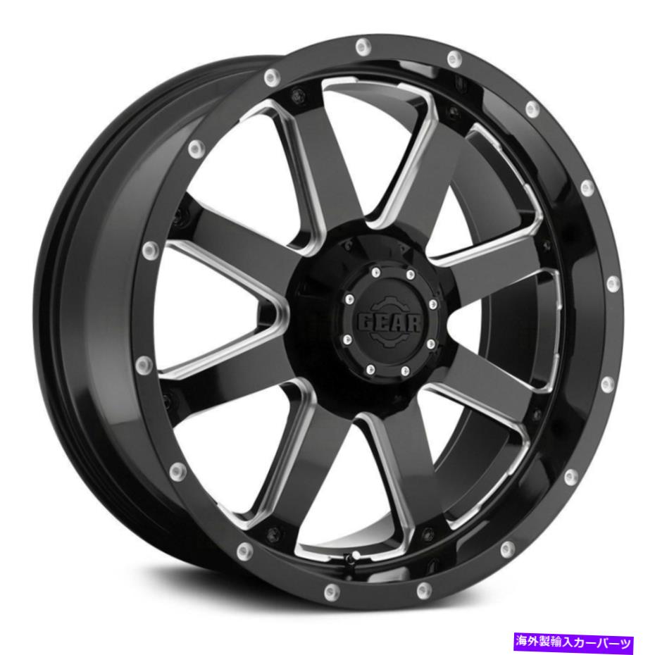 ホイール　４本セット ギアアロイ726MBビッグブロックホイール18x8（35、5x110、73）4のブラックリムセット Gear Alloy 726MB BIG BLOCK Wheels 18x8 (35, 5x110, 73) Black Rims Set of 4【並行輸入品】｜Us Custom Parts Shop USDM