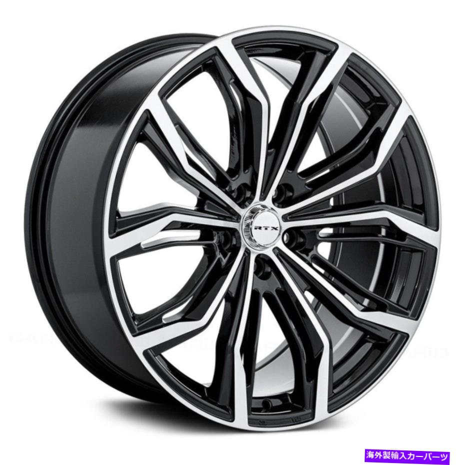 ホイール　４本セット RTXブラックウィドウホイール18x8（38、5x105、56.6）4のブラックリムセット RTX BLACK WIDOW Wheels 18x8 (38, 5x105, 56.6) Black Rims Set of 4【並行輸入品】