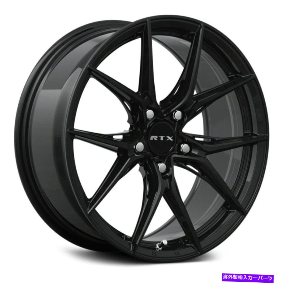 ホイール 4本セット RTXスリックホイール18x8.5(38、5x114.3、73.1)4のブラックリムセット RTX SLICK Wheels 18x8.5 (38, 5x114.3, 73.1) Black Rims Set of 4【並行輸入品】