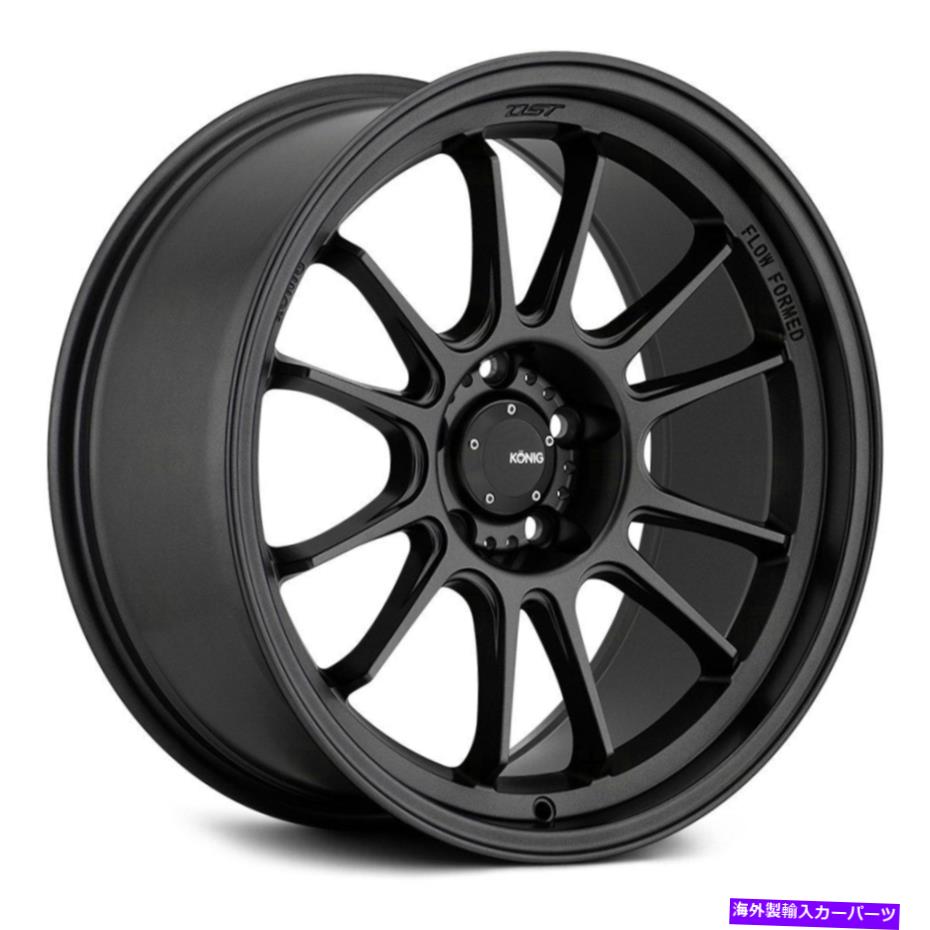 ホイール 4本セット konig hypergramホイール17x9(40、5x114.3、73.1)4のブラックリムセット Konig HYPERGRAM Wheels 17x9 (40, 5x114.3, 73.1) Black Rims Set of 4【並行輸入品】