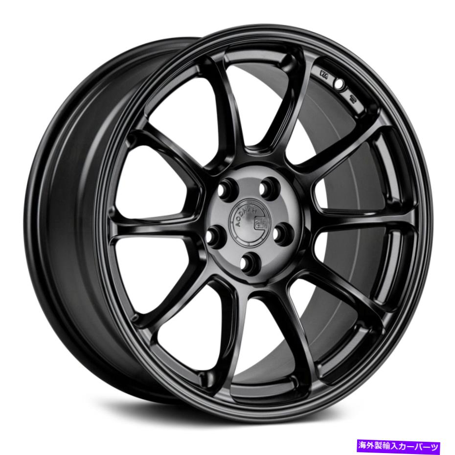 ホイール　４本セット Aodhan AH06ホイール18x10（25、5x114.3、73.1）4のブラックリムセット Aodhan AH06 Wheels 18x10 (25, 5x114.3, 73.1) Black Rims Set of 4【並行輸入品】