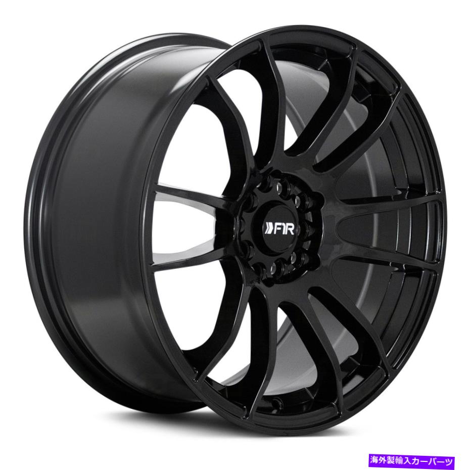 ホイール 4本セット F1R F107ホイール17x8(35、5x114.3、73.1)4のブラックリムセット F1R F107 Wheels 17x8 (35, 5x114.3, 73.1) Black Rims Set of 4【並行輸入品】