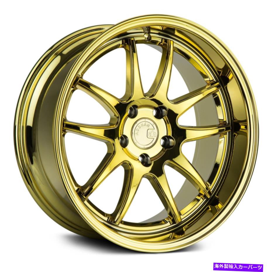 ホイール　４本セット aodhan ds02ホイール18x9.5（35、5x100、73.1）4のゴールドリムセット Aodhan DS02 Wheels 18x9.5 (35, 5x100, 73.1) Gold Rims Set of 4【並行輸入品】