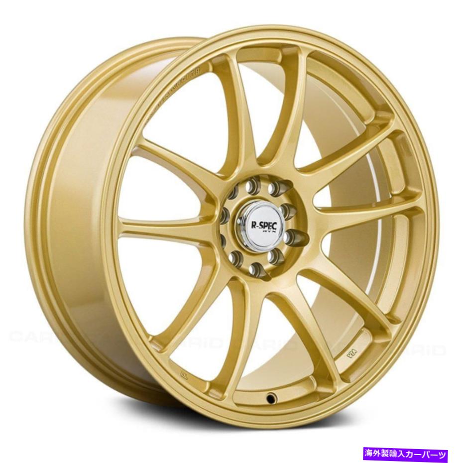 ホイール　４本セット RTXスタッグホイール18x8.5（35、5x114.3、73.1）4のゴールドリムセット RTX STAG Wheels 18x8.5 (35, 5x114.3, 73.1) Gold Rims Set of 4【並行輸入品】