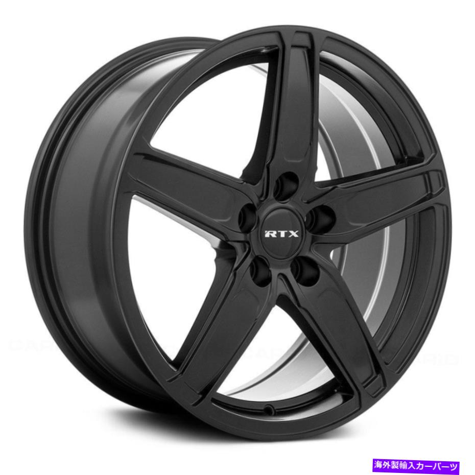ホイール　４本セット RTXフロストホイール18x8（38、5x120.65、64.1）4のブラックリムセット RTX FROST Wheels 18x8 (38, 5x120.65, 64.1) Black Rims Set of 4【並行輸入品】