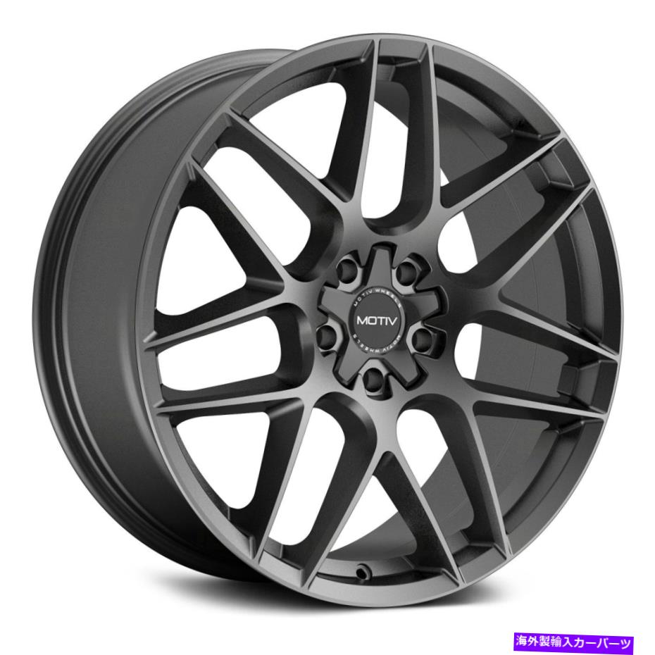 ホイール 4本セット Motiv 435gフォイルホイール18x8(42、5x100、73)4のガンメタルリムセット Motiv 435G FOIL Wheels 18x8 (42, 5x100, 73) Gunmetal Rims Set of 4【並行輸入品】|Us Custom Parts Shop USDM
