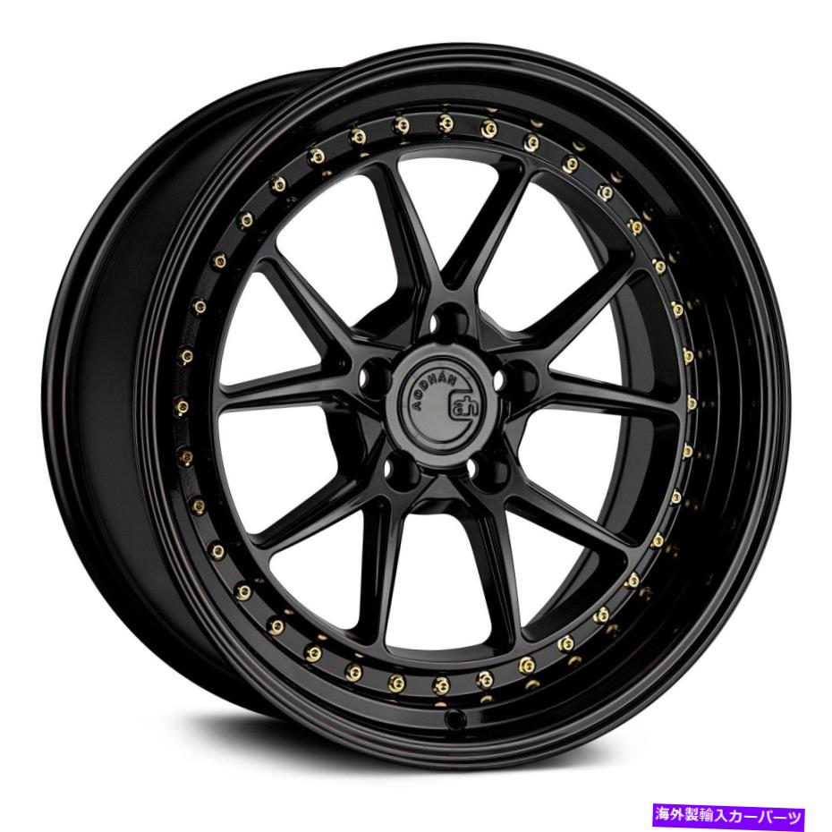 ホイール　４本セット aodhan ds08ホイール18x10.5（15、5x114.3、73.1）4のブラックリムセット Aodhan DS08 Wheels 18x10.5 (15, 5x114.3, 73.1) Black Rims Set of 4【並行輸入品】｜Us Custom Parts Shop USDM