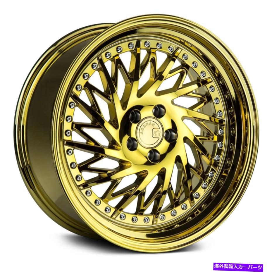 ホイール　４本セット aodhan ds03ホイール18x9.5（30、5x114.3、73.1）4のゴールドリムセット Aodhan DS03 Wheels 18x9.5 (30, 5x114.3, 73.1) Gold Rims Set of 4【並行輸入品】