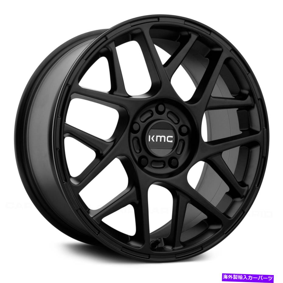 ホイール　４本セット KMC KM708いじめホイール17x8（38、5x110、72.56）4のブラックリムセット KMC KM708 BULLY Wheels 17x8 (38, 5x110, 72.56) Black Rims Set of 4【並行輸入品】