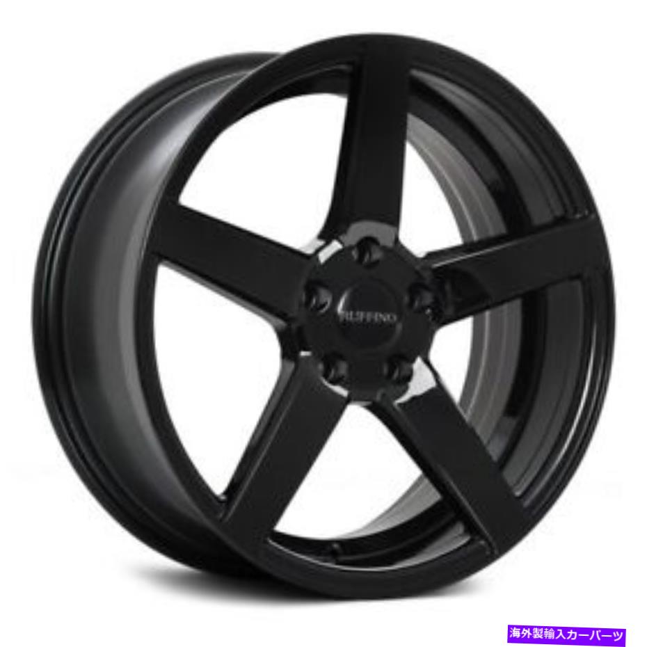 ホイール　４本セット Ruffino Ruf21ボスホイール18x8（42、5x114.3、73.1）4のブラックリムセット Ruffino RUF21 BOSS Wheels 18x8 (42, 5x114.3, 73.1) Black Rims Set of 4【並行輸入品】