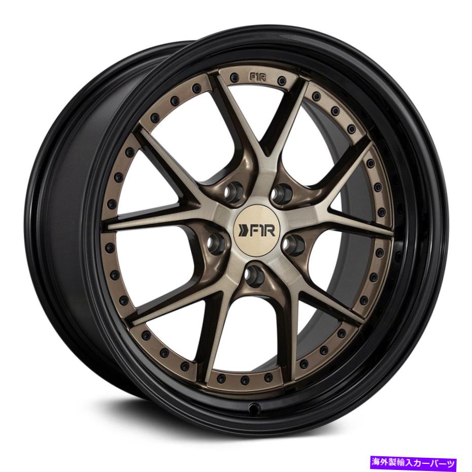 ホイール　４本セット F1R F105ホイール17x8.5（38、5x114.3、73.1）4のブロンズリムセット F1R F105 Wheels 17x8.5 (38, 5x114.3, 73.1) Bronze Rims Set of 4【並行輸入品】