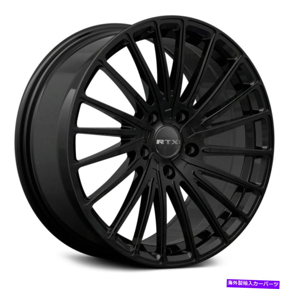 ホイール 4本セット RTXポーラーホイール18x8(40、5x114.3、73.1)4のブラックリムセット RTX POLAR Wheels 18x8 (40, 5x114.3, 73.1) Black Rims Set of 4【並行輸入品】