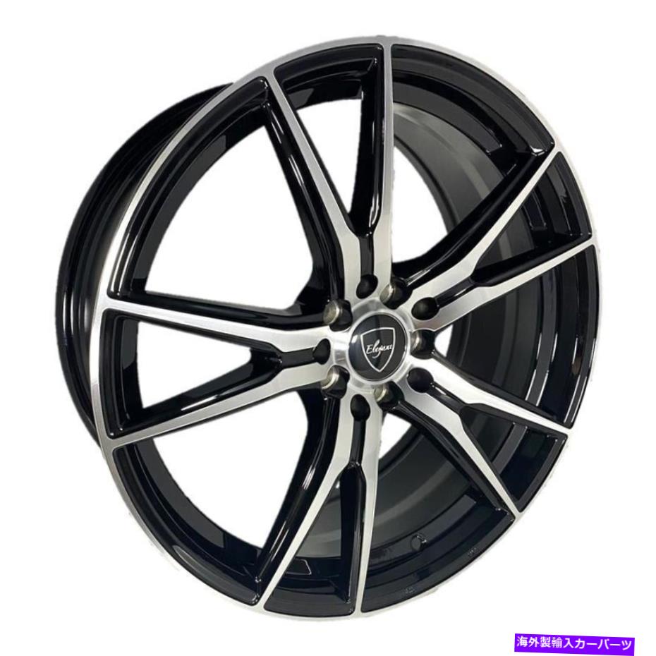 ホイール　４本セット エレガントなE001ホイール18x7.5（35、5x114.3、72.6）4のブラックリムセット Elegant E001 Wheels 18x7.5 (35, 5x114.3, 72.6) Black Rims Set of 4【並行輸入品】