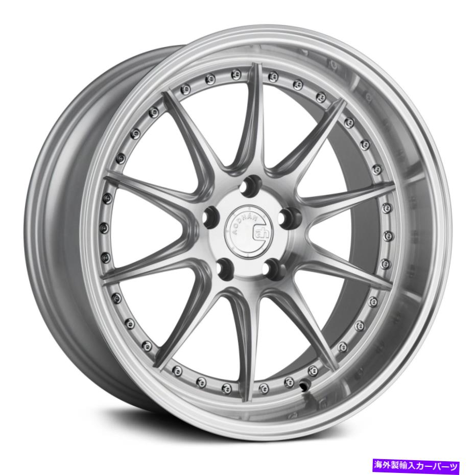 ホイール　４本セット aodhan ds07ホイール19x11（15、5x114.3、73.1）シルバーリムセット4 Aodhan DS07 Wheels 19x11 (15, 5x114.3, 73.1) Silver Rims Set of 4【並行輸入品】