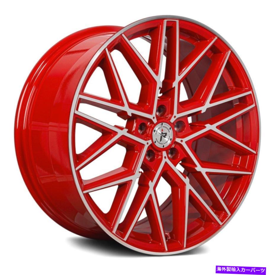 ホイール　４本セット 衝突ロード602ホイール18x8（40、5x114.3、73.1）4の赤いリムセット Impact Off Road 602 Wheels 18x8 (40, 5x114.3, 73.1) Red Rims Set of 4【並行輸入品】