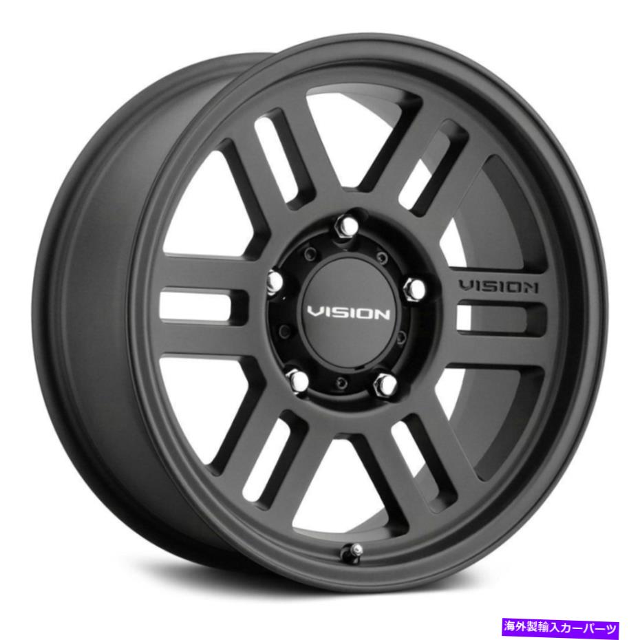 ホイール 4本セット Vision 355 Manx 2オーバーランドホイール17x9(12、8x165.1、125.2)4のブラックリムセット Vision 355 MANX 2 OVERLAND Wheels 17x9 (12, 8x165.1, 125.2) Black Rims Set of 4【並行輸入品】|Us Custom Parts Shop USDM